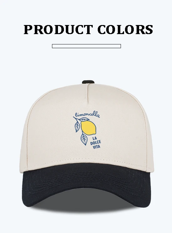 "Limoncello La Dolce Vita" Lemon Print Baseball Cap Adjustable Unisex Italian Summer Sun Hat