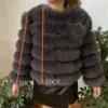100% natural fur jacket  Real Fur Coat Winter Jacket Women Natural Fox Fur Luxury Fashion 50cm Short Jacket Wholesale Hot 2022 4