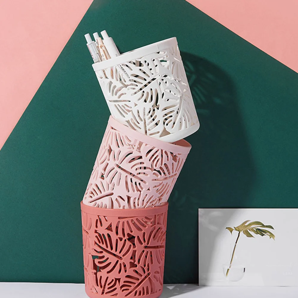 

5 Pcs Multifunctional Pen Holder Organizer Garbage Can Plastic Makeup Brush Convenient Container