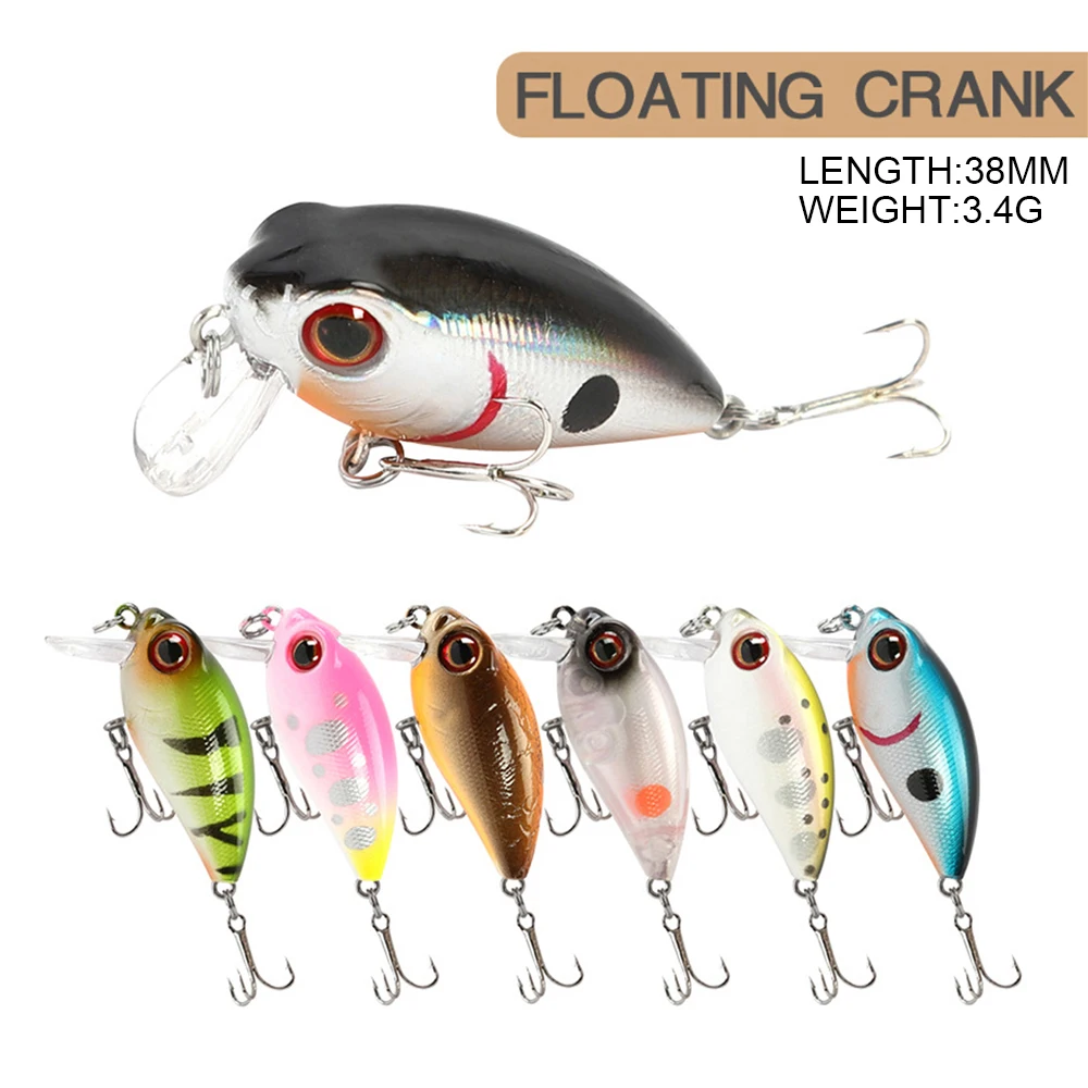 3.8cm 3.4g Fishing Lure Crankbait Wobbler Lure Floating Crank Jerkbait