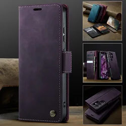 RFID Leather 360° Protection Card Pocket Flip Case with Magnetic Closure - Samsung S26 Pro (PURPLE)