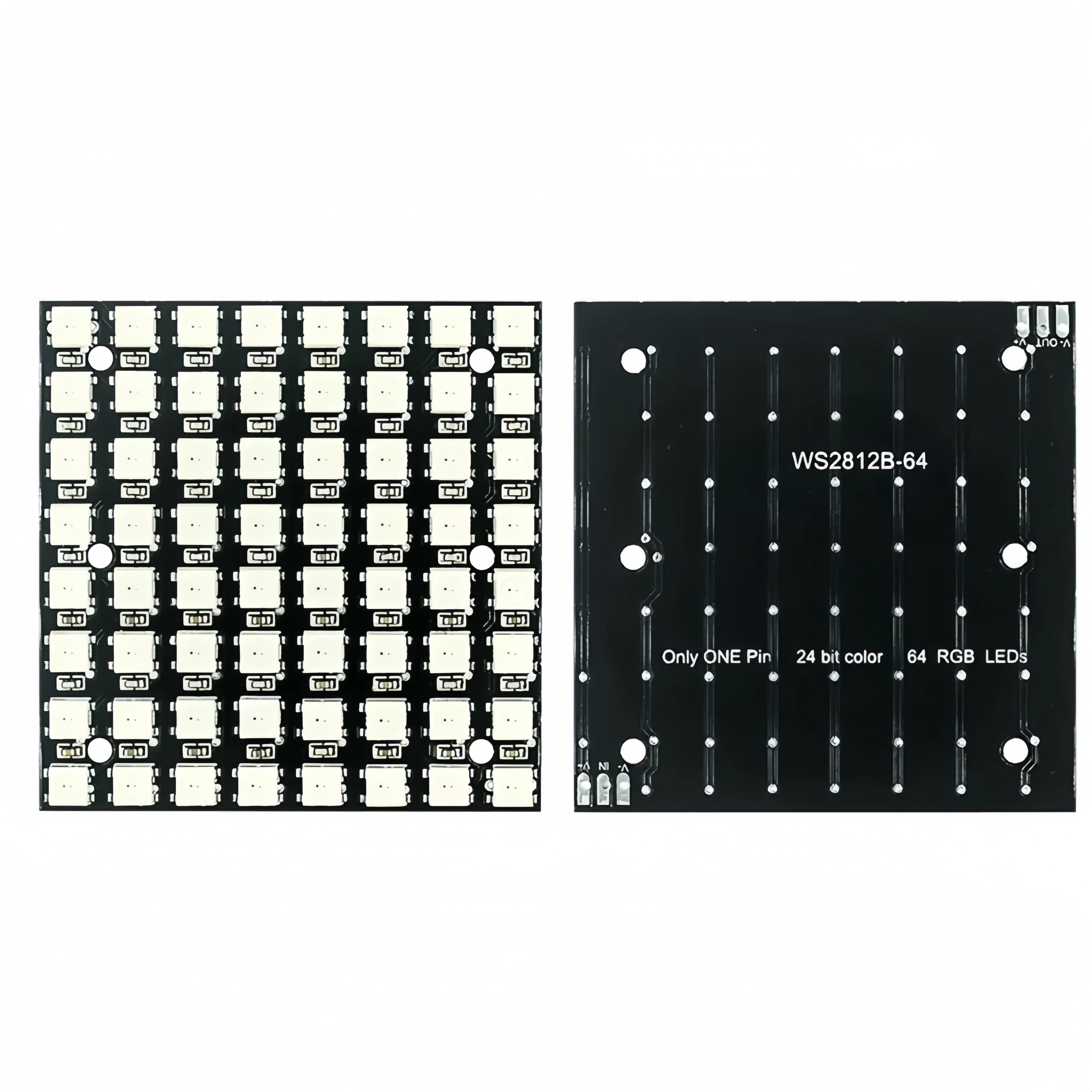 LED 5050 RGB LED 매트릭스 모듈, WS2812, 8x8, 64 비트