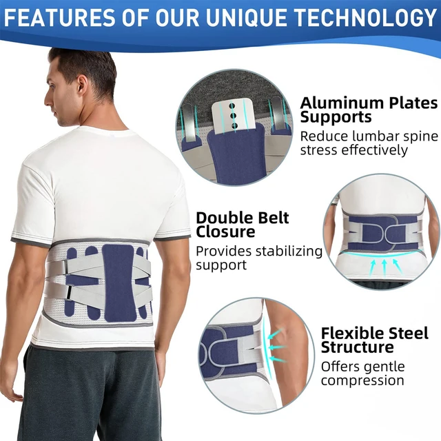 1PCS Bionic Lower Back Brace Support Belt for Pain Relief Lumbar Support for Herniated Disc Sciatica - Back Support Aid 2