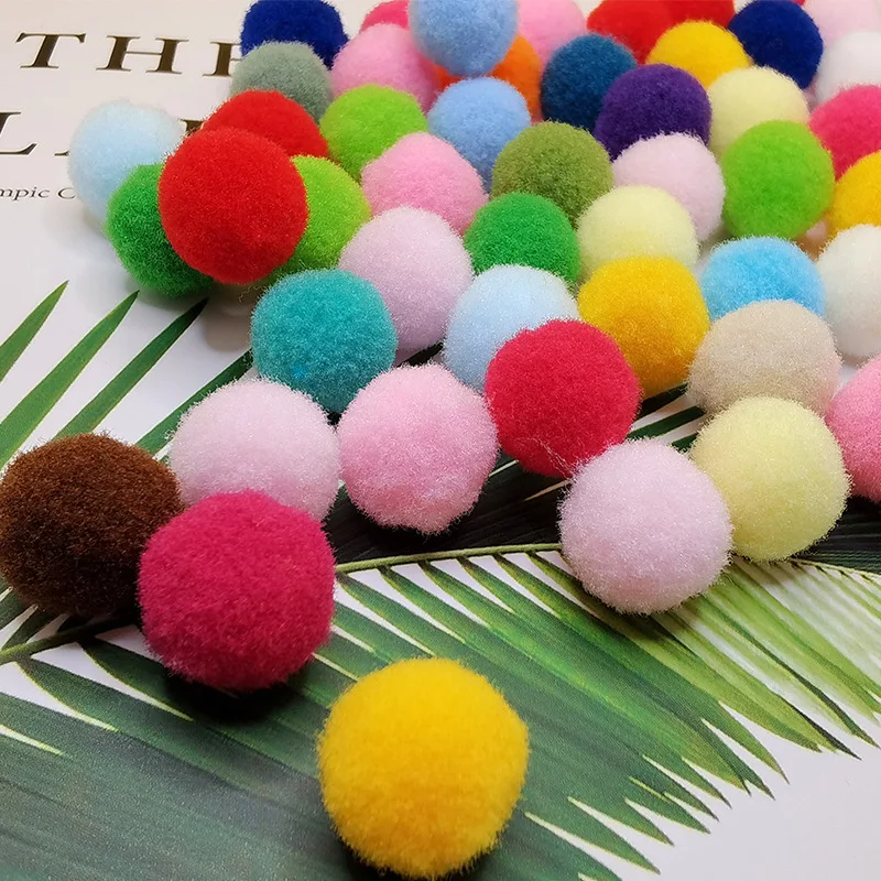 100Pcs 10/15/20/25mm Fluffy Soft Pompom Balls Handmade Kids Toys Wedding Decoration DIY Pom Poms Felt Ball Sewing Craft Supplies pom poms craft supplies