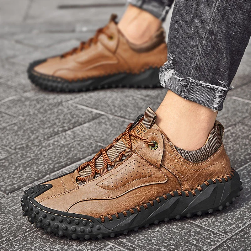 Size 48 Platform Men Shoes 2023 New Autumn Winter Fashion Men's Vulcanized Shoes Non-slip Wear-resistant Outdoor Hiking Shoes