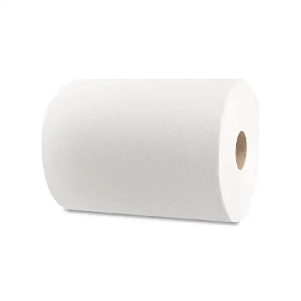 1-Ply White Roll Towels Superior Absorbency Hand Washing 6 Rolls/Carton