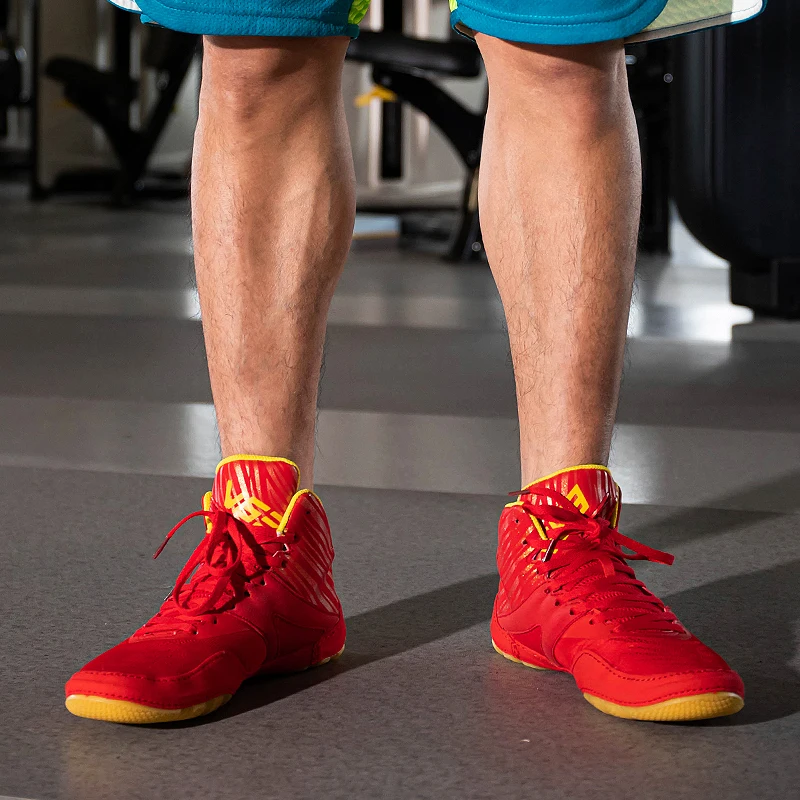 Professional Wrestling Shoes Men's Light Wrestling Sports Shoes Men's Light Boxing Fitness Shoes Anti Slip Boxing Sports Shoes