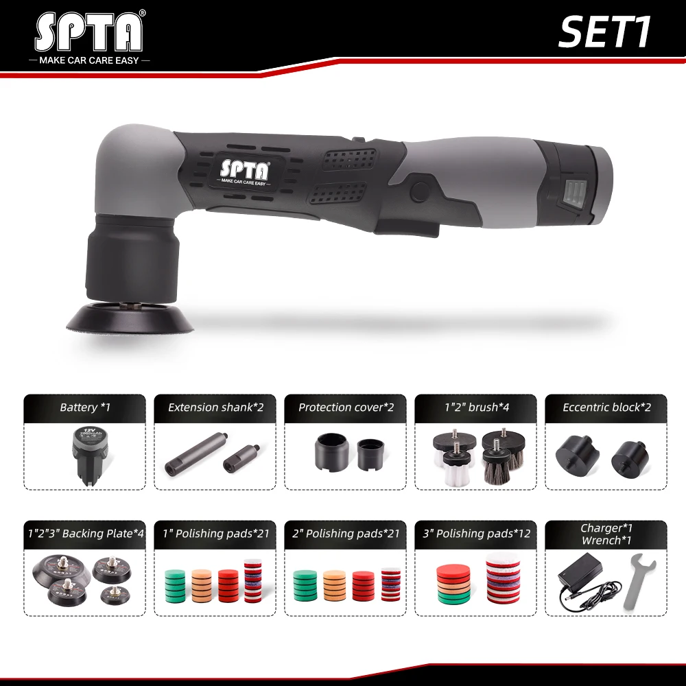 n*r様 t*7様 spta ポリッシャー SPTA 3.7V RO & DA マイクロコードレスミニカーポリッシャー
