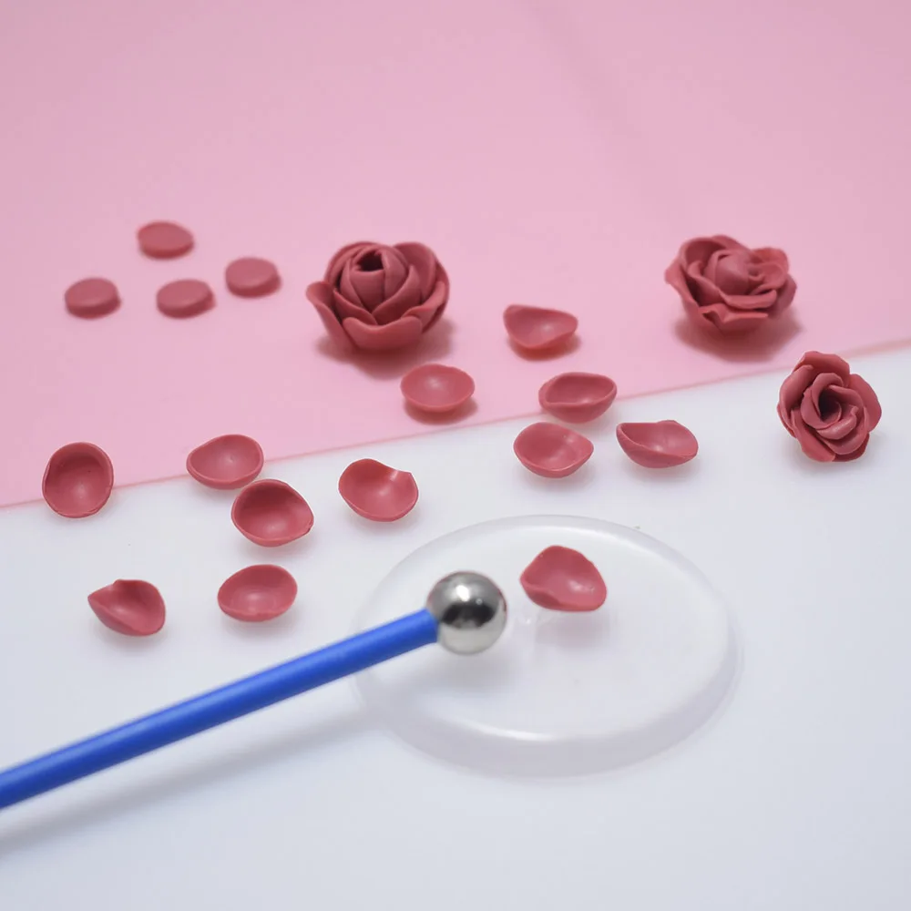 Polymer Clay Tool Mini Flower Petal Texture Make Stylus Ball Dotting Pen and Silicone Mat Recycle Use polymer clay tools