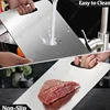 1~3PCS Cutting Boards for Kitchen 304Stainless Steel Thickened Board Double Sided Food Grade Portable Fruit Meat Chopping 3