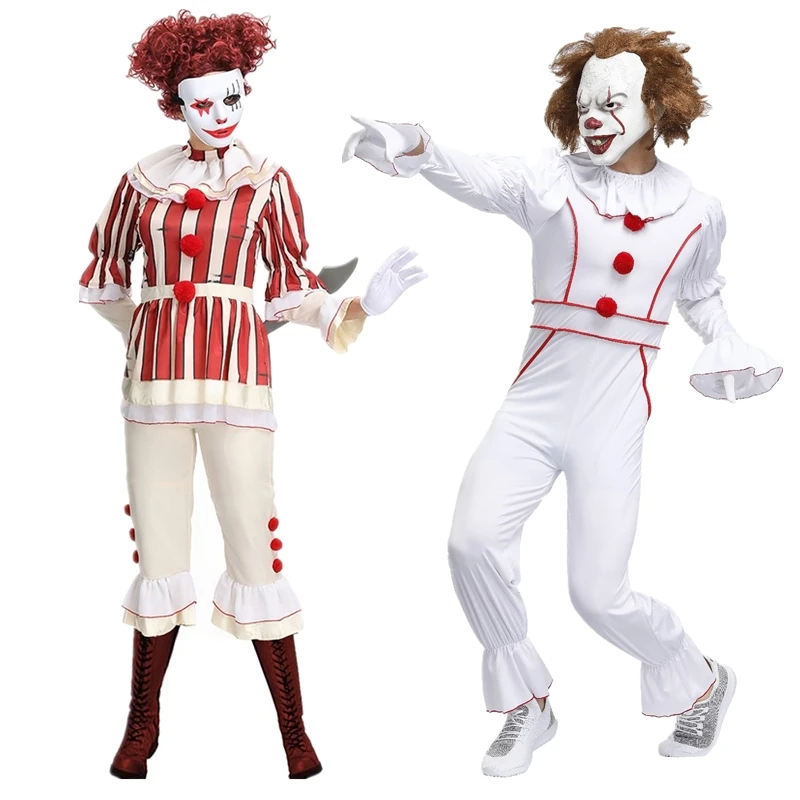 Evil Uomini E Donne Costume Adulto Cosplay Clown Costume Fancy Party Dress Up Ladies Halloween Carnival Fantasia Funny Dress Out