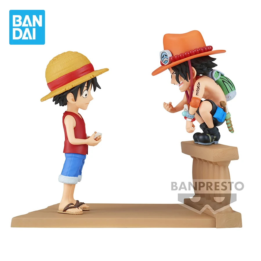 Originale Banpresto One Piece Anime Figurine Wcf Monkey D Rufy Portgas D Ace Pvc Action Figures Giocattoli Modello Da Collezione