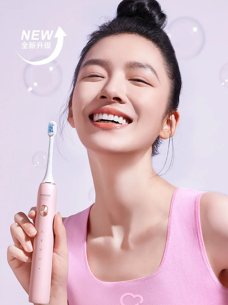 SOOCAS X3S 초음파 전동 칫솔, IPX8 방수, 180 일 배터리 수명, 울트라 소프트 강모 노즐