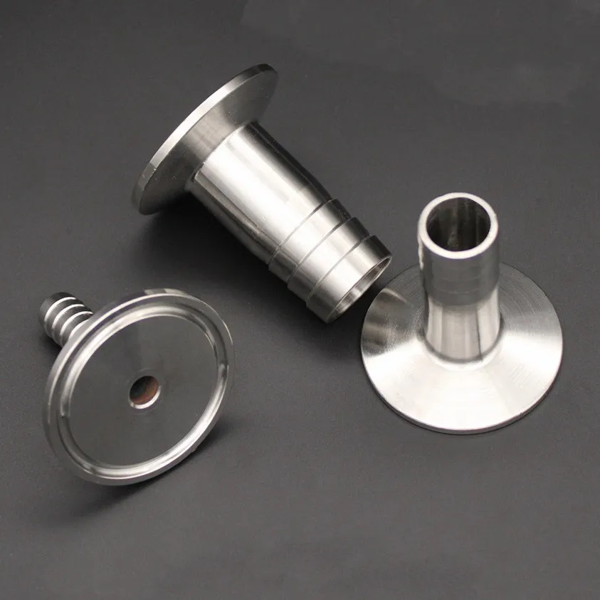 0.5" 1" 1.5" Tri Clamp 6-51mm Hose Barb Pipe Fitting Connector SUS304 316L Stainless Sanitary Homebrew