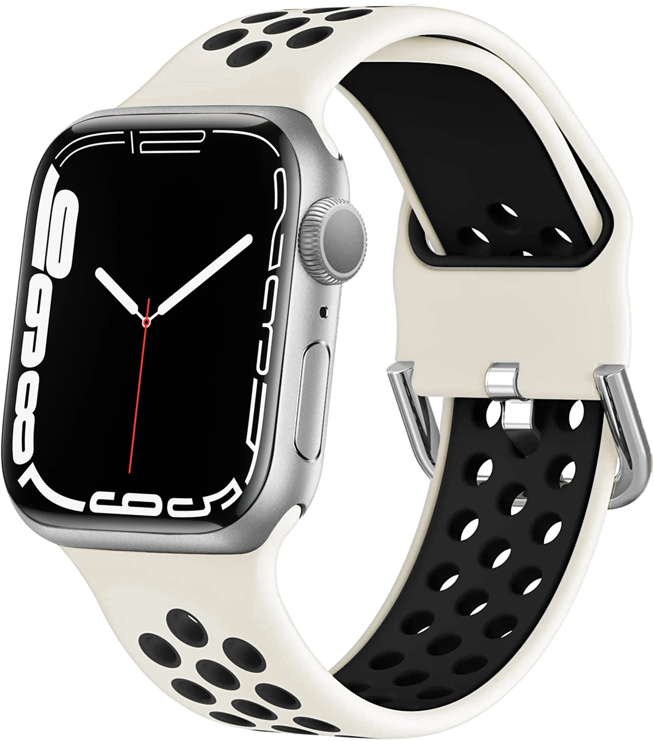 애플 워치 밴드용 실리콘 스트랩, 오리지널 팔찌, 한국 iWatch 시리즈 8 SE 7 6 5 3 9 울트라 2, 44mm, 40mm, 49mm, 45mm, 41mm, 42mm