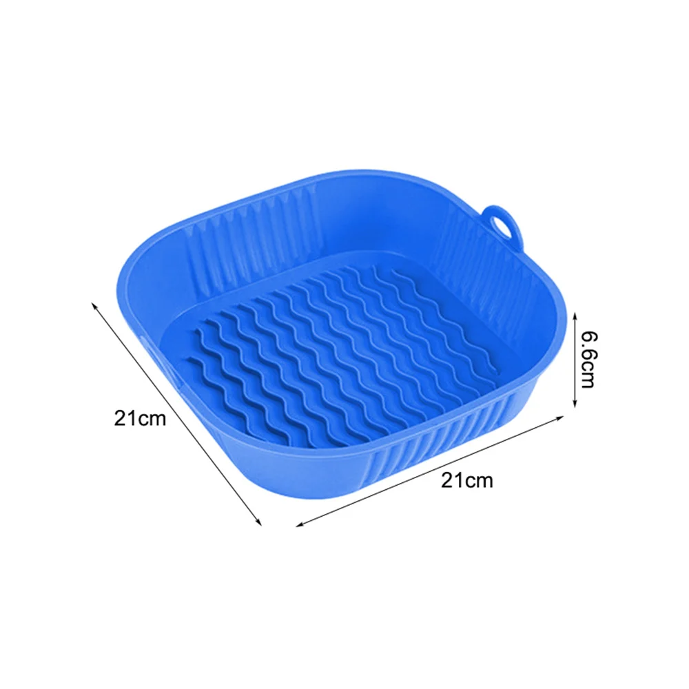 

Square Silicone Air Fryer Liner Basket Reusable Air Fryer Pot Tray Heat Resistant Food Baking for AirFryer Chicken Accessories