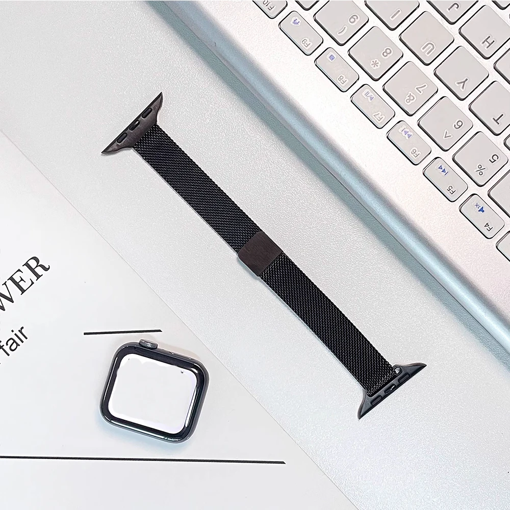 Sleek Stainless Steel Magnetic Milanese Watch Band