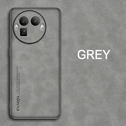 Luxury Leather Anti - Drop & Anti - Slip Phone Case Cover for Realme GT 5 (Grey)