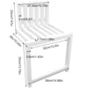 Foldable Wall-mounted Chair With Screws Solid Wood Chair Entryway Chair Folding Bath Seat Bench Shower Chair Space-saving 3