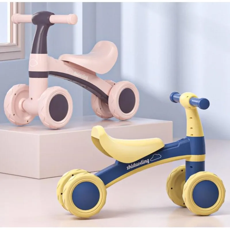 Cooya New Children's Balance Car Pedalless 1-3 Year Old Baby Scooter Children's Scooter Baby Walking Yo-yo Car Four Wheels