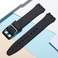 Enhanced Silicone Sports Watch Strap - Waterproof Women's & Men's Accessory - 16mm (Black)