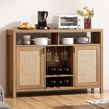 Rattan Coffee Bar Cabinet 1