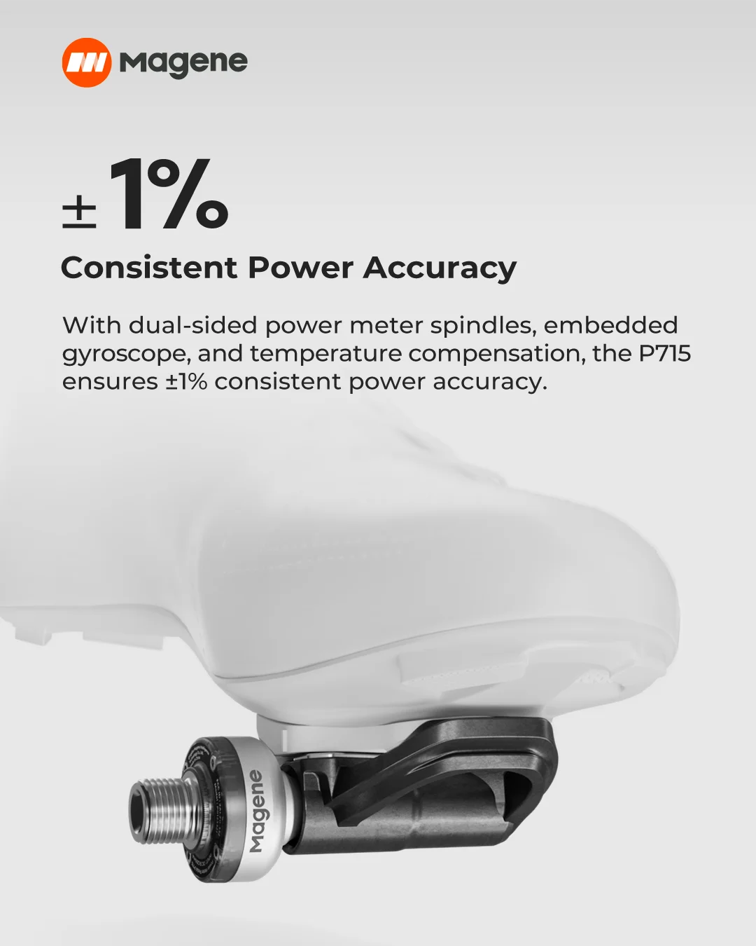 Magene P715 ペダルベースのサイクリング パワー メーター 両面自転車