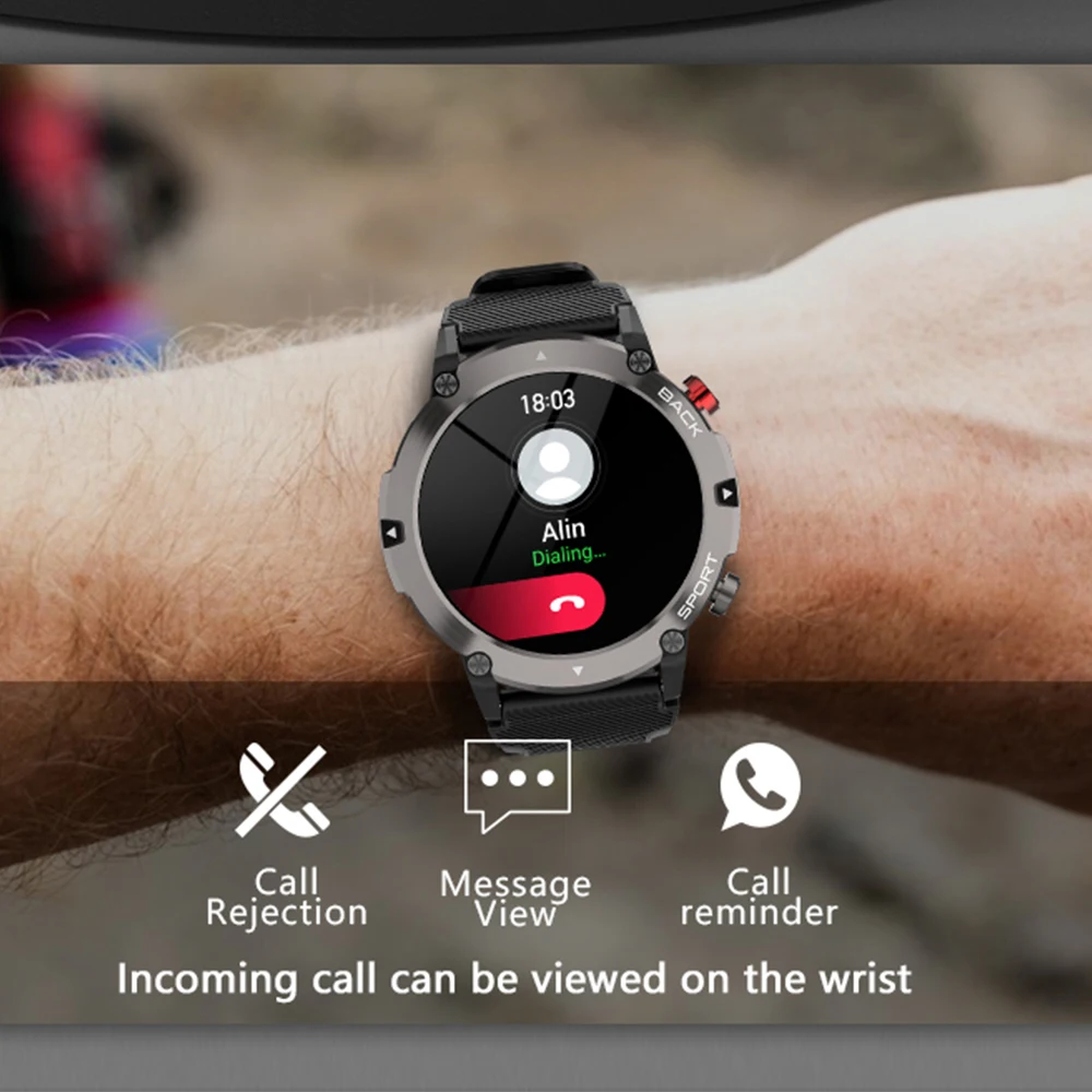 JingTider ߰ Ʈ ġ  ߿ 3 Proofing Smartwatch  ȭ IP68  1.3  ȭ PK T1 Pro T2