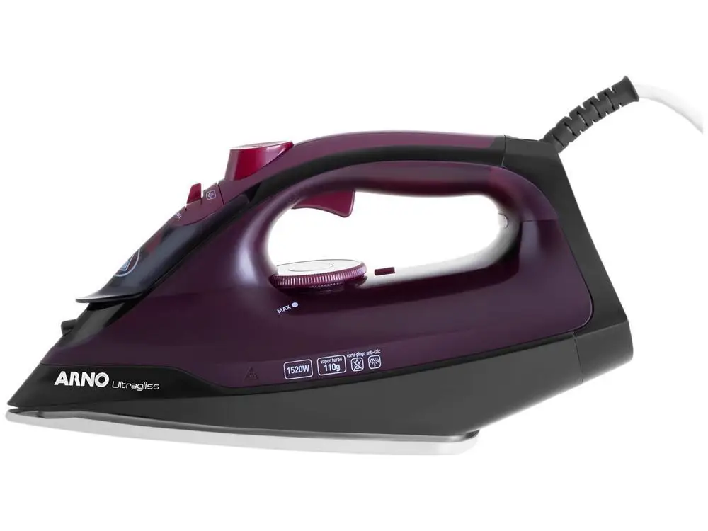 Ferro de Passar Roupa a Vapor Arno Ultragliss FMV Vinho e Preto - 110V 6