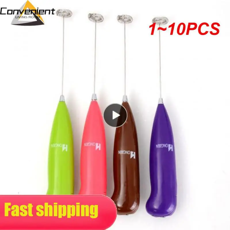 

Автоматический смеситель для вспенивания молока 1-10 шт., бытовой электрический кухонный миксер для кофе из нержавеющей стали с венчиком, аксессуары для молока