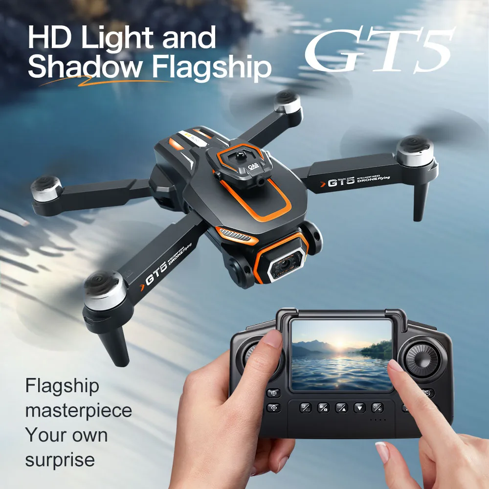 GT5 Mini Drone Remote control with screen 4K Professional Camera 360° Obstacle