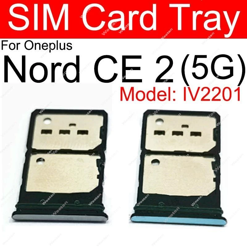 Tiroir Carte SIM De Remplacement Pour OnePlus 9 - Qualité D'origine, Avec Aiguille SIM, Couleur Bleue
