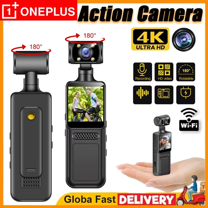 Mini Caméra Action OnePlus 4K Ultra HD WiFi Noir 64GB