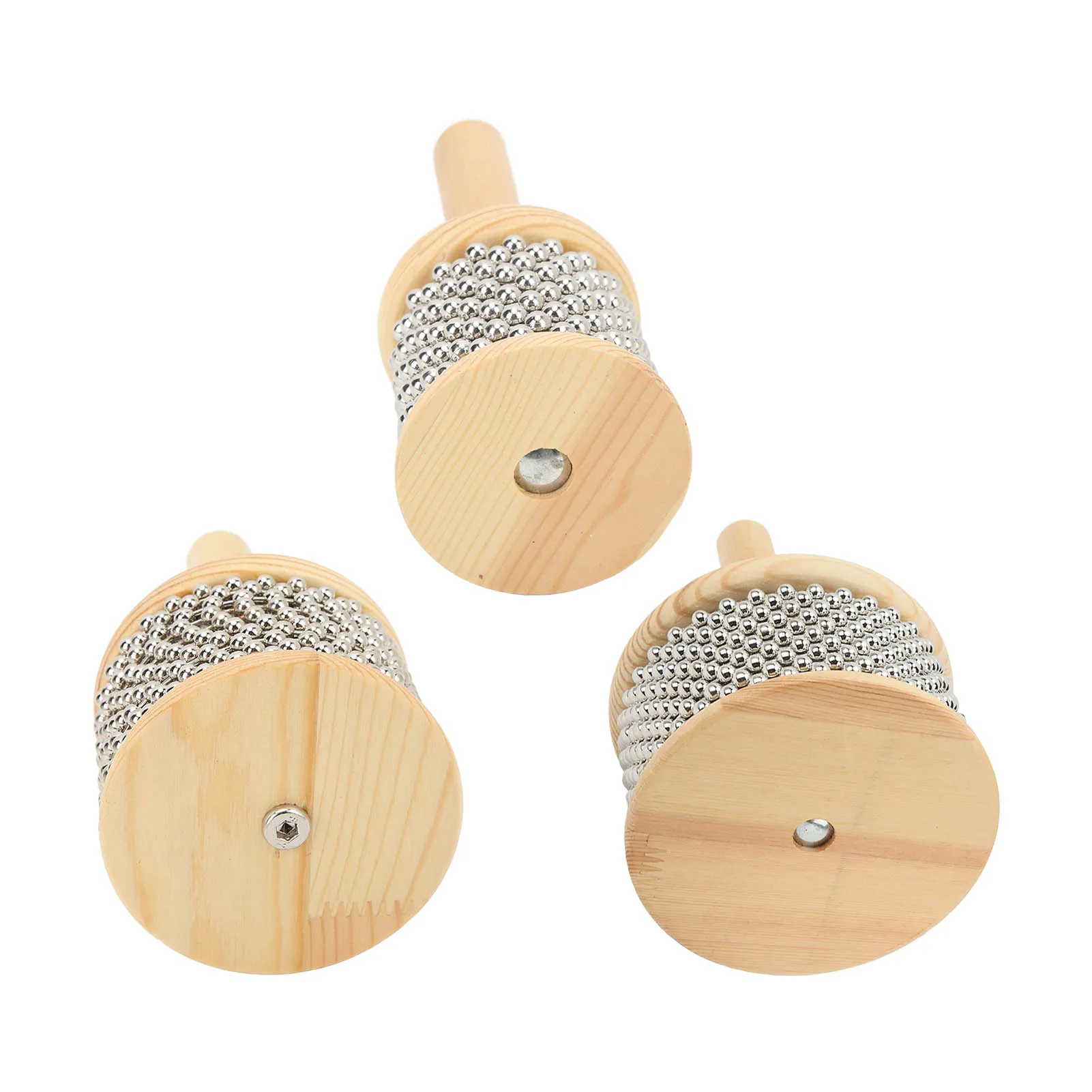 Hand Cranked Cabasa Comfortable Grip Cabasa Easy Steel Ball Beautiful Sound for Over 4 Years Old for Rhythm Training