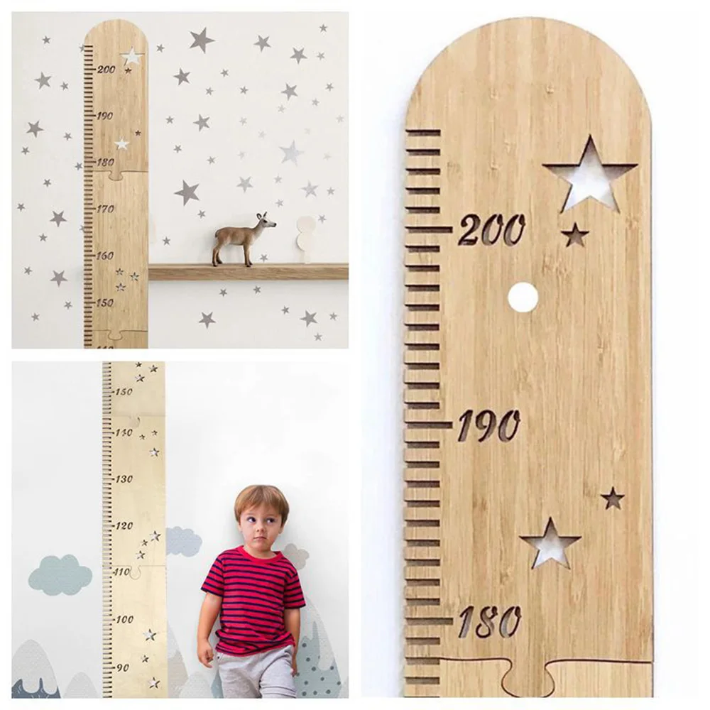 Baby Kids Height Growth Chart Ruler Baby Children Height Gauge Room Decoration Wall Meter Measurement Stickers