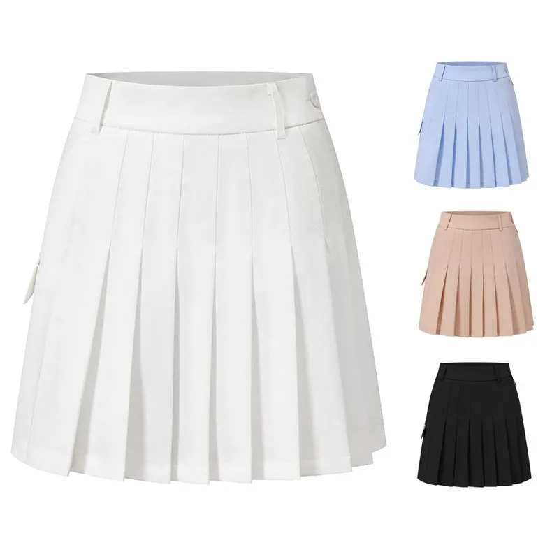 Korean Women Golf Clothing Short Skirt Gentle Fashionable All-match Brushed Pleated Skirt Lining Shorts