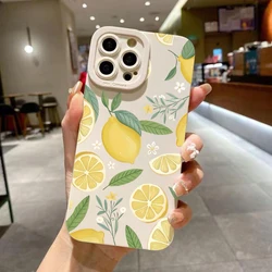 Adorable Creative Fruit Lemon Pattern Soft Silicone Phone Case Cover - iPhone 12 Mini (2)