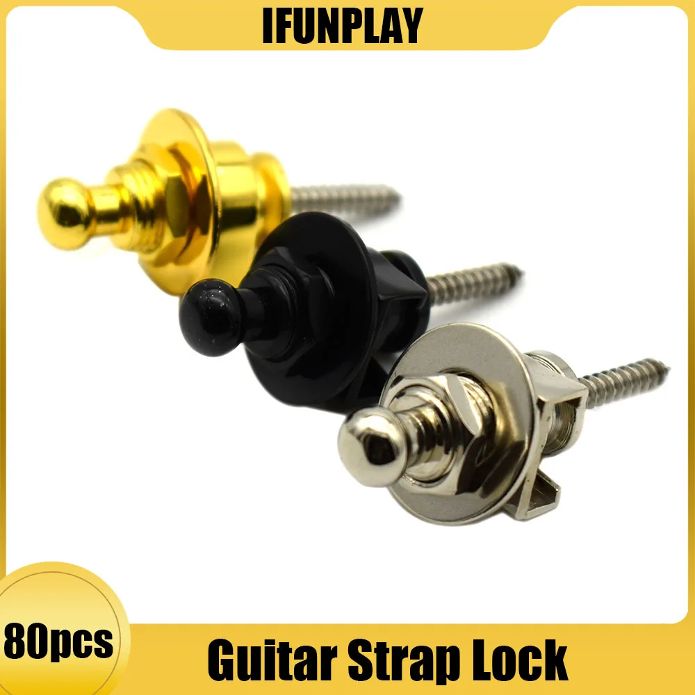 80pcs Guitar Strap Lock Schallerstyle Straplock Endpin Button For