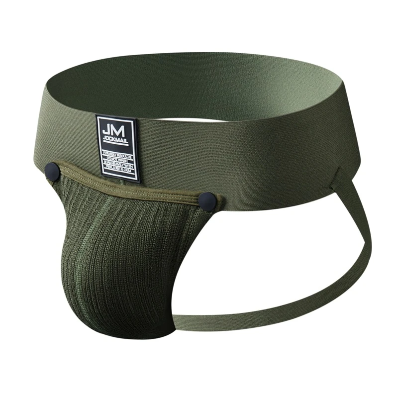 Open Front Men Jockstrap Briefs Athletic Supporter,3" Waistband