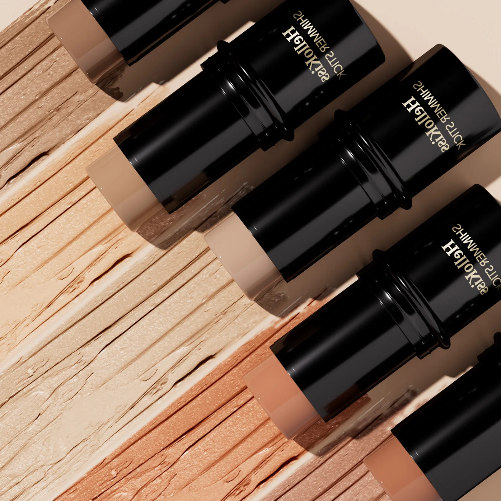 15 Color Waterproof Shimmer Face Bronzer Highlighters Glitter Corrector Contour Illuminator Stick Creamy Blush Makeup Cosmetics