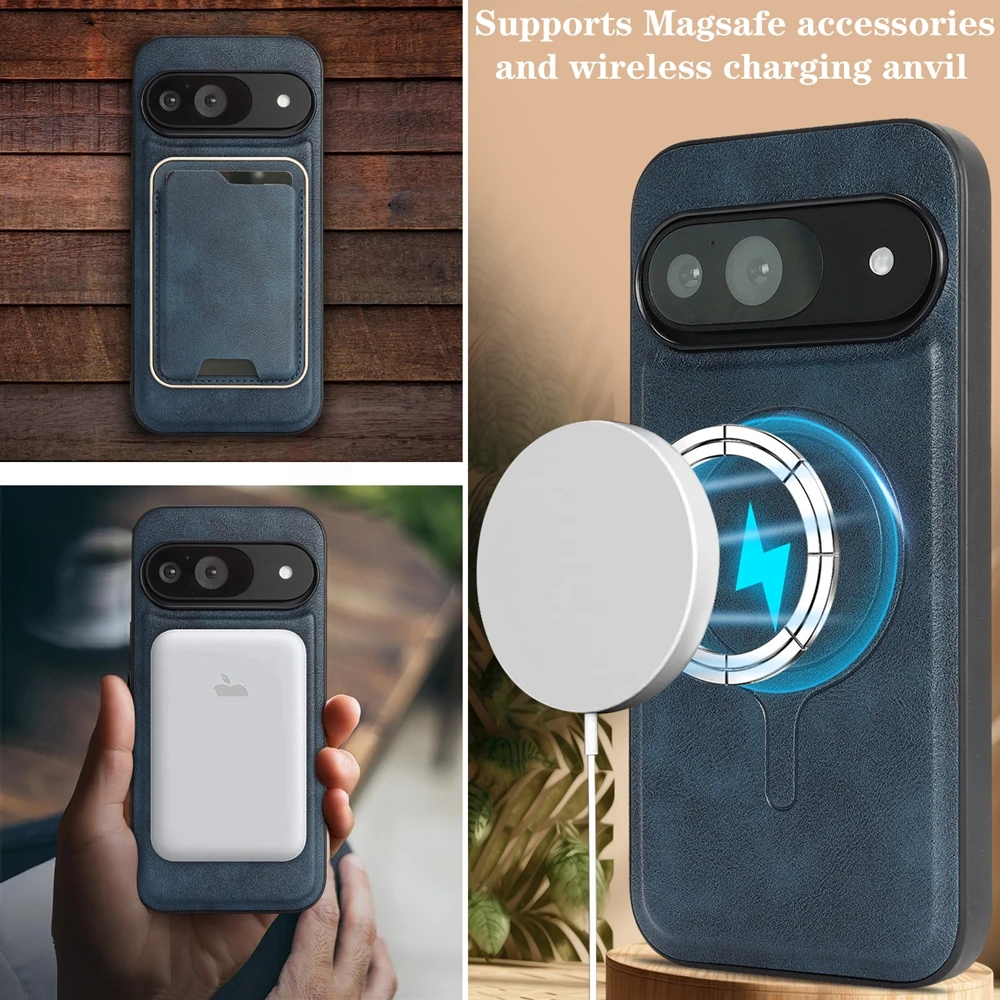 Magnetic Leather 2-in-1 Phone Case with Card Slot Holder