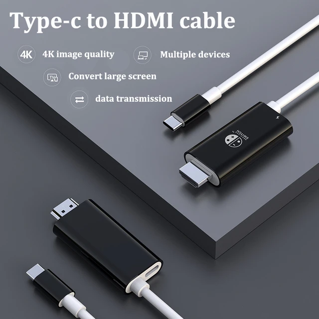 Switch Nintendo USB Type C To 4K HDMI Conversion Adapter Cable for TV  Mobile Computer HD Cast Screen Line Projection Converter - AliExpress