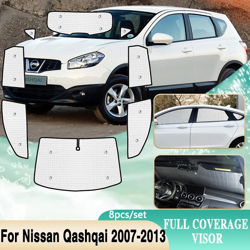 

Full Coverage Sunshade For Nissan Qashqai J10 2007~2013 Dualis Full Surround Windshield Side Windows Shaby Visor Car Accessories