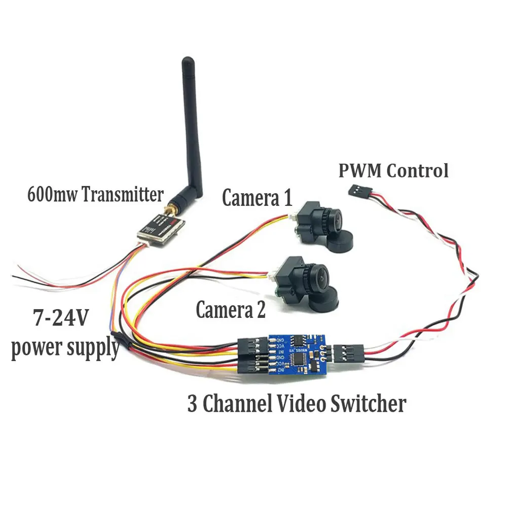 รูปสินค้า โมดูลสลับสัญญาณวิดีโอ 3 ช่อง สำหรับโดรน FPV