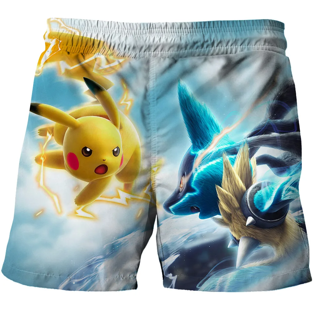 

Children's casual beach shorts popular anime Pikachu printed children's shorts fashion and comfortable summer kids' sportswear