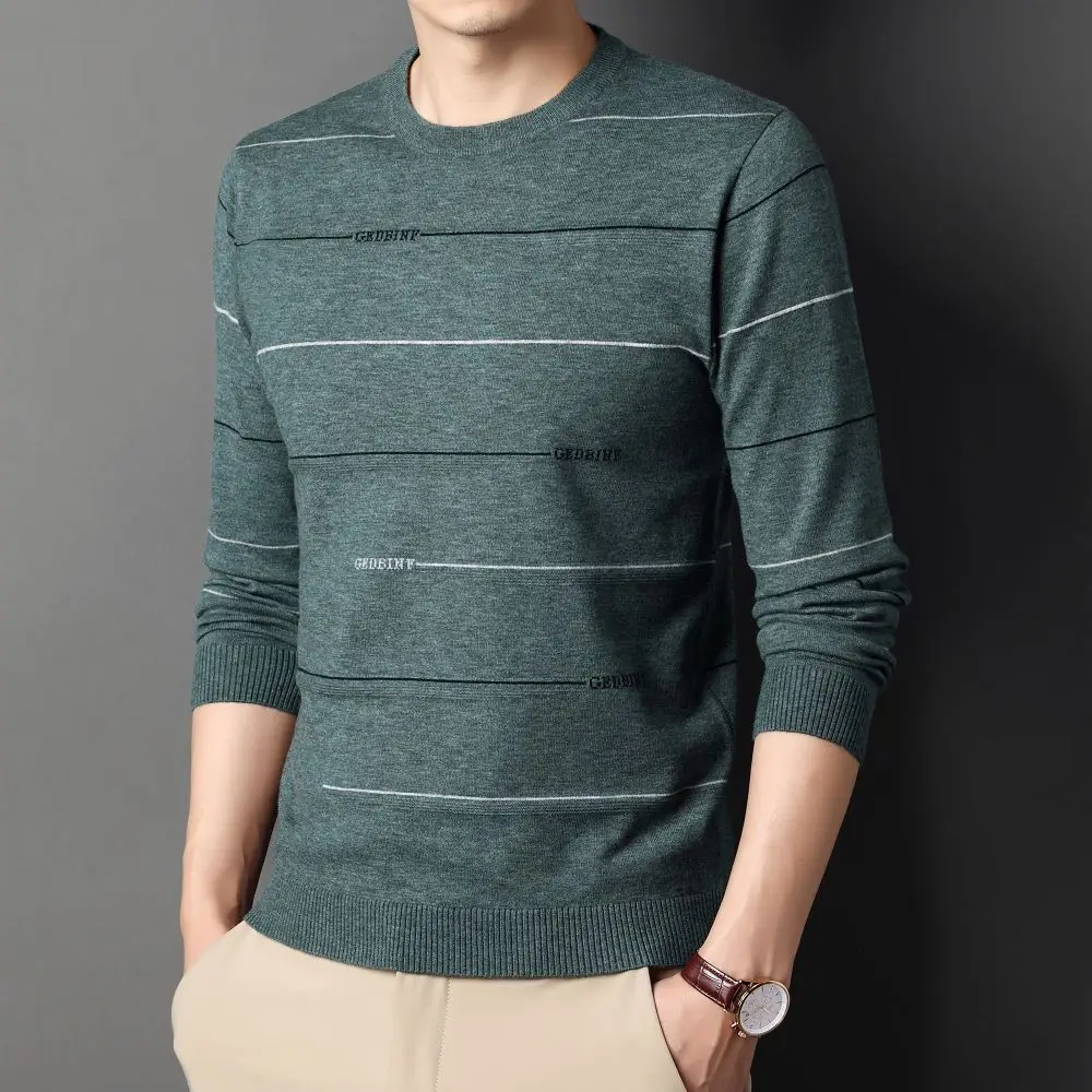 COODRONY 남성용 따뜻한 스웨터, 한국 스트라이프 패션, 긴 소매 티셔츠, 느슨한 니트 셔츠, 풀오버, W5630, 가을, 겨울 의류