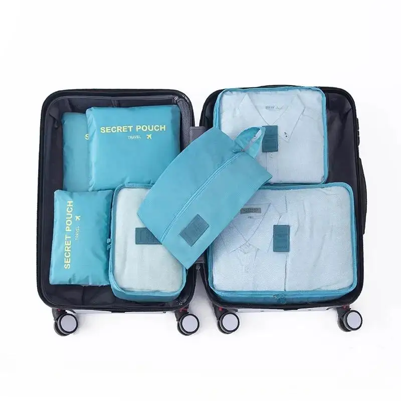 6 PCS Travel Storage Bag Set for Clothes Tidy Organizer Wardrobe Suitcase