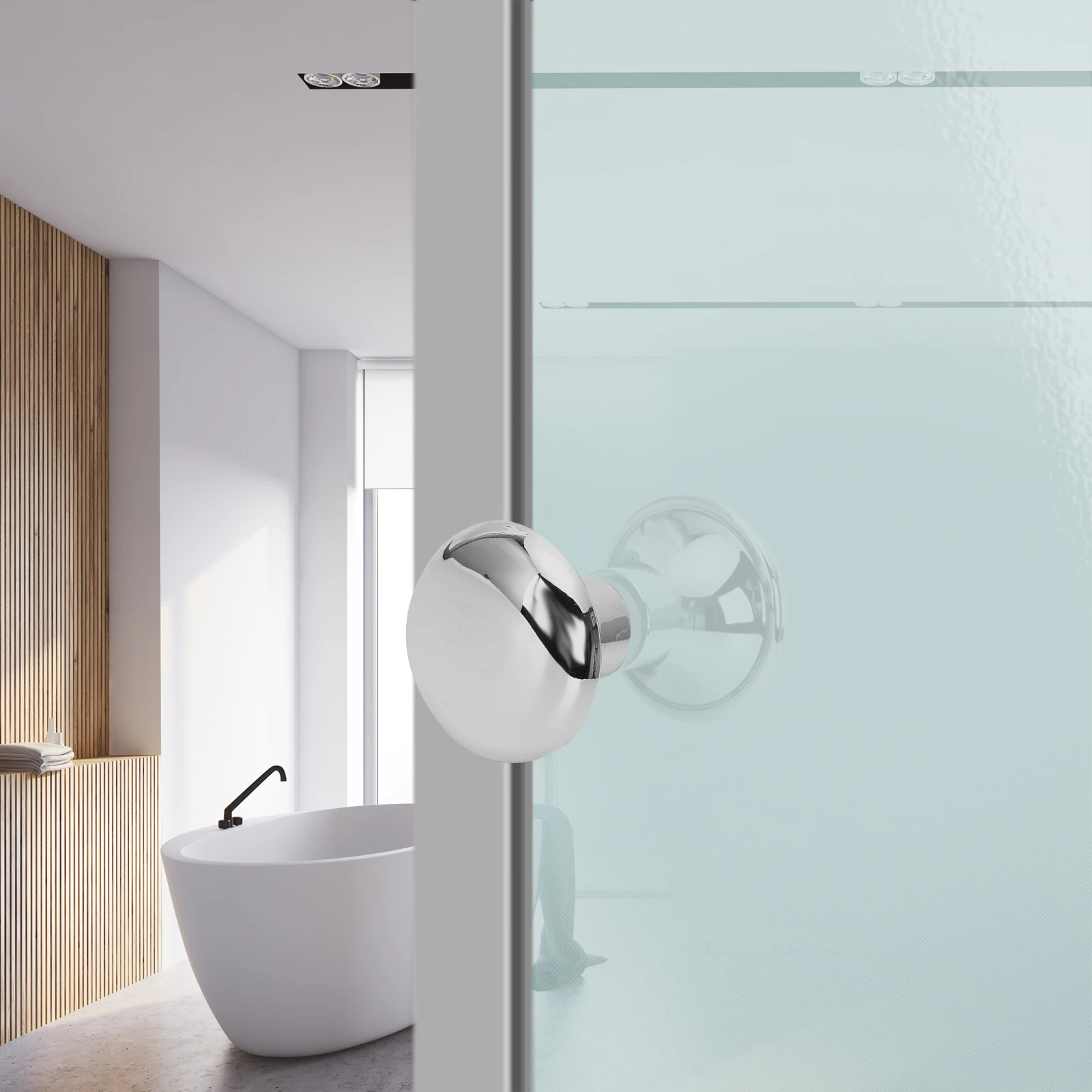Door handles mushroom shape glass door handle mirror for bathroom door, office, Plexiglass, sliding door, steam room