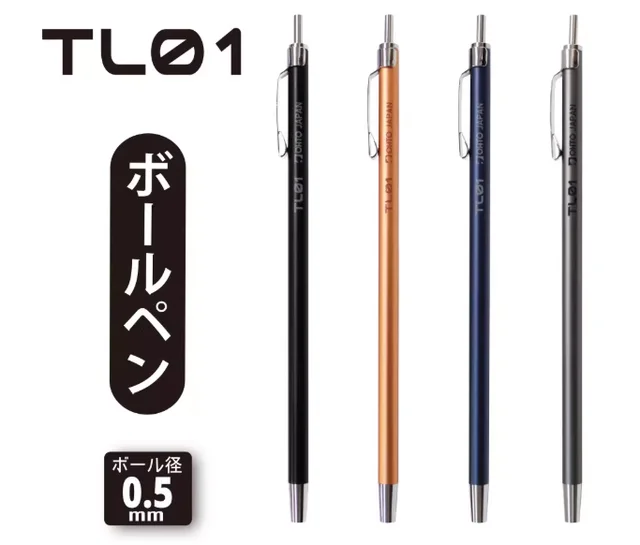 Japan OHTO TL01 Mini Metal Ballpoint Pen 0.7mm Auto Retractable Oil-based Black Pen Writing Office Travel Gift 1