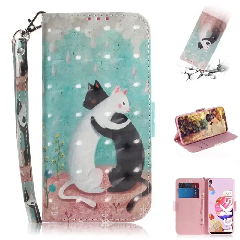 Geometric Textile Pattern Magnetic Wallet Leather Phone Case Cover